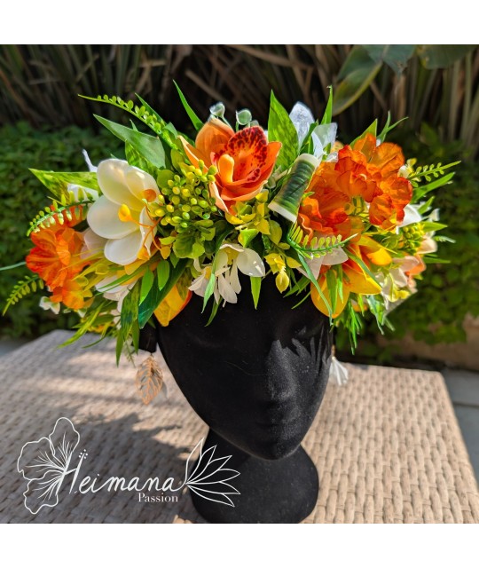 Couronne orange et blanche