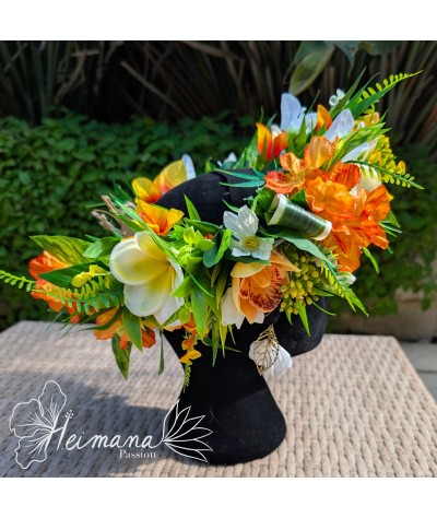 Couronne orange et blanche