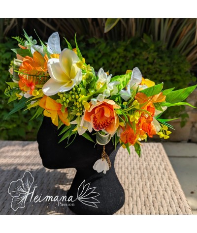 Couronne orange et blanche