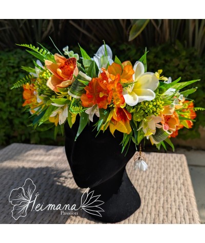 Couronne orange et blanche