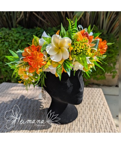 Couronne orange et blanche