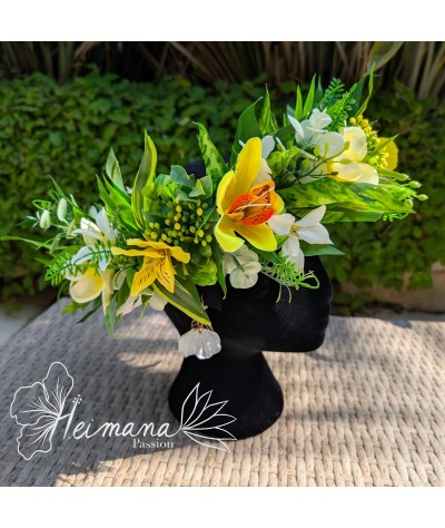 Couronne jaune et blanche