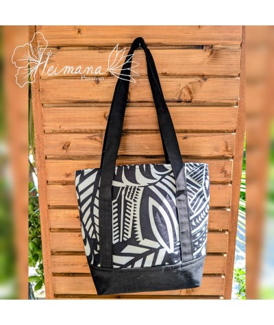 Sac cabas noir et blanc