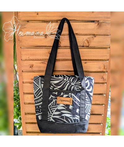Sac cabas noir et blanc