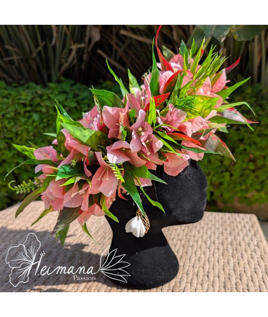 Couronne bougainvilliers rose