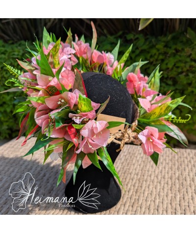 Couronne bougainvilliers rose