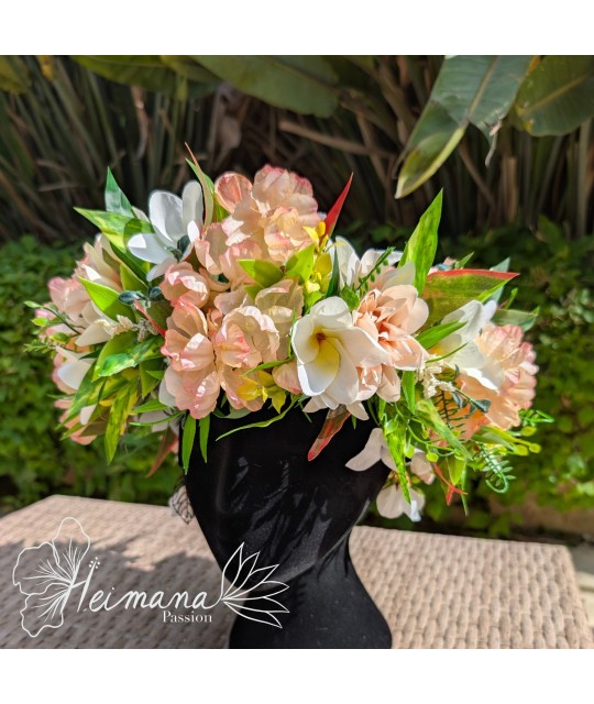 Couronne saumon et blanche