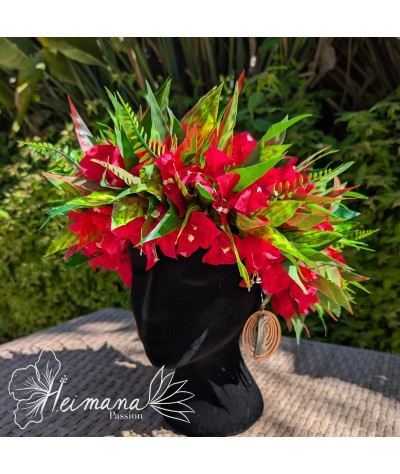 Couronne bougainvilliers rouge