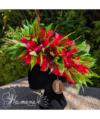 Couronne bougainvilliers rouge
