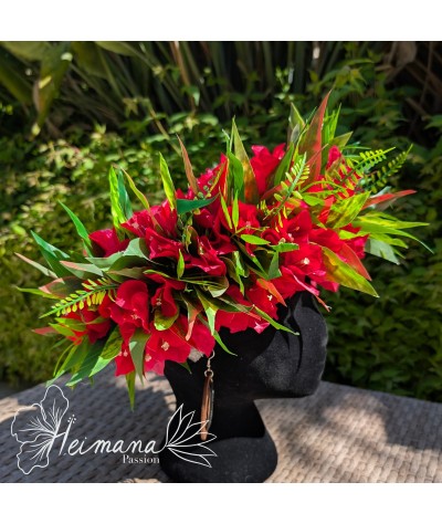 Couronne bougainvilliers rouge