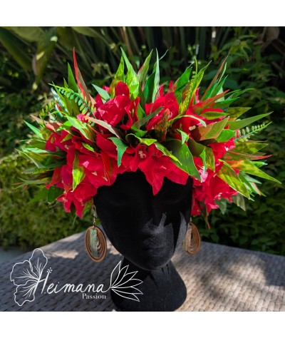 Couronne bougainvilliers rouge