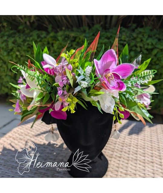 Couronne parme, violette et blanche