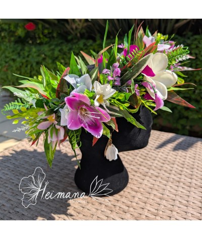 Couronne parme, violette et blanche
