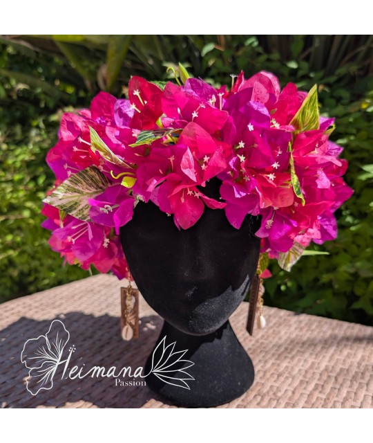 Couronne légère bougainvilliers fuschia