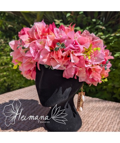 Couronne légère bougainvilliers rose