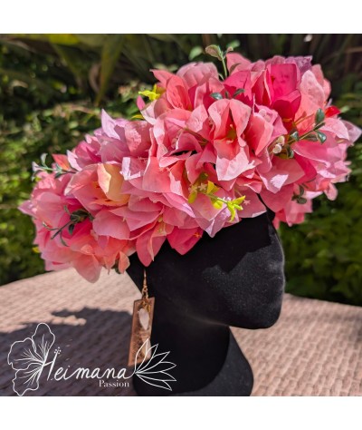 Couronne légère bougainvilliers rose