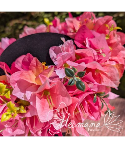 Couronne légère bougainvilliers rose