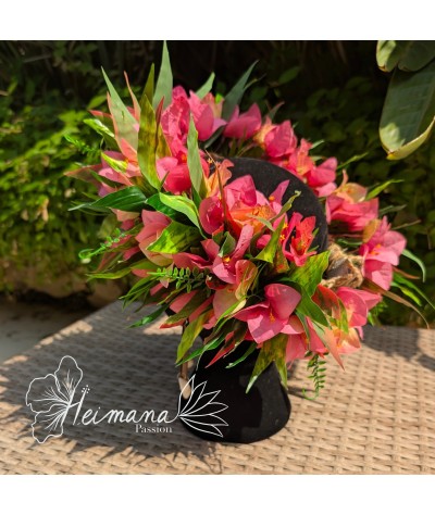 Couronne bougainvilliers rose clair