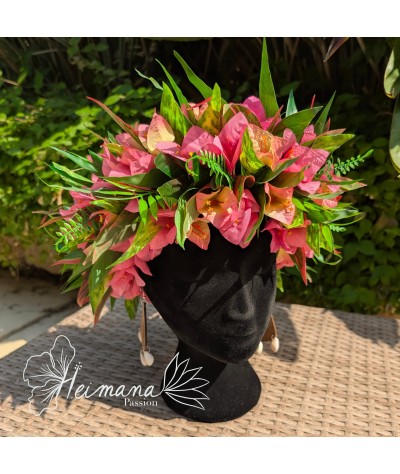 Couronne bougainvilliers rose clair