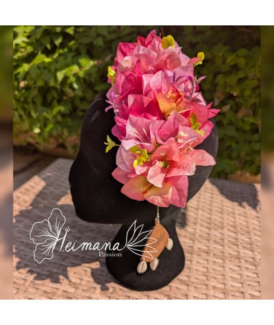 Serre-tête bougainvillier rose