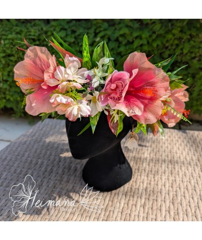 Couronne hibiscus rose clair