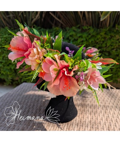 Couronne hibiscus rose clair