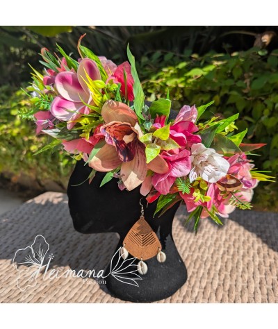 Couronne rose et blanche