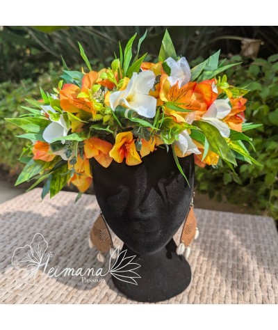 Couronne fine Orange et blanche