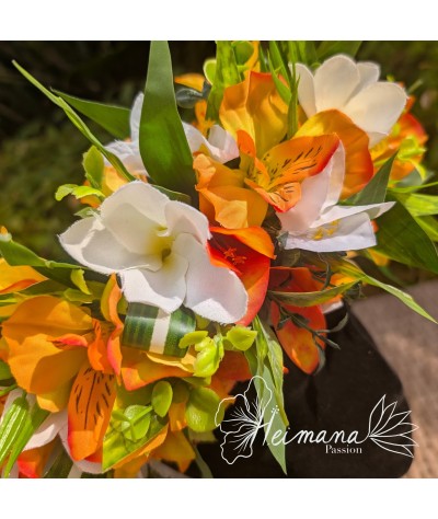 Couronne fine Orange et blanche