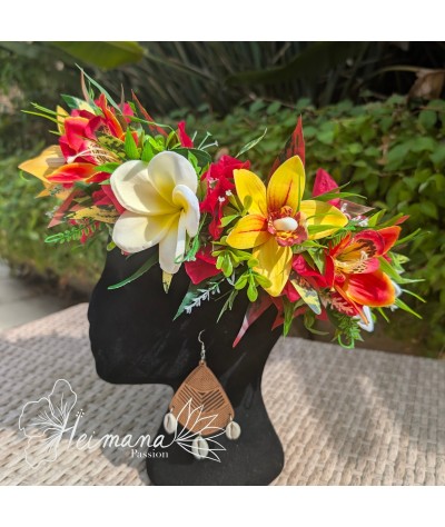 Couronne fine Jaune, Rouge et blanche