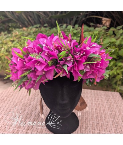 Couronne fine Bougainvilliers Fushia