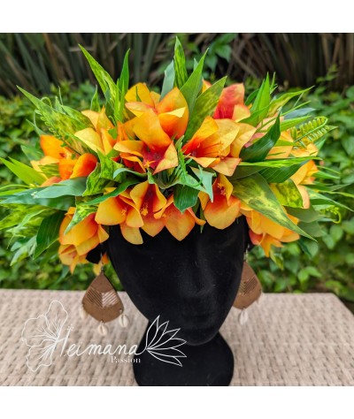Couronne bougainvilliers orange (à fabriquer)