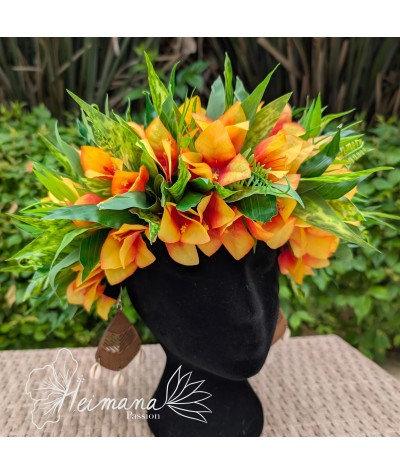 Couronne bougainvilliers orange (à fabriquer)