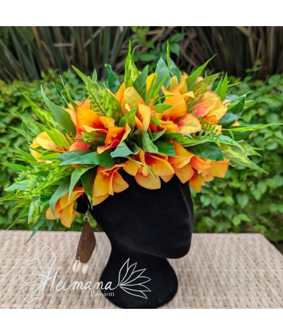 Couronne bougainvilliers orange (à fabriquer)